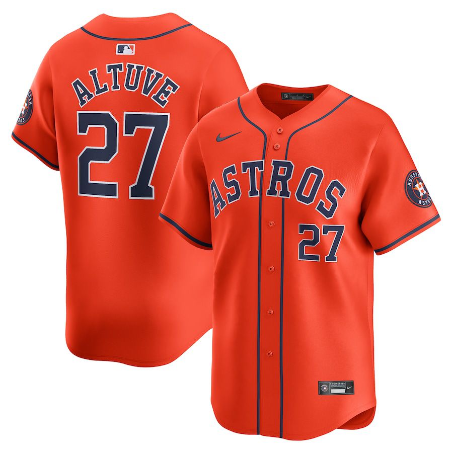 Men Houston Astros #27 Jose Altuve Nike Orange Alternate Limited Player MLB Jersey->houston astros->MLB Jersey